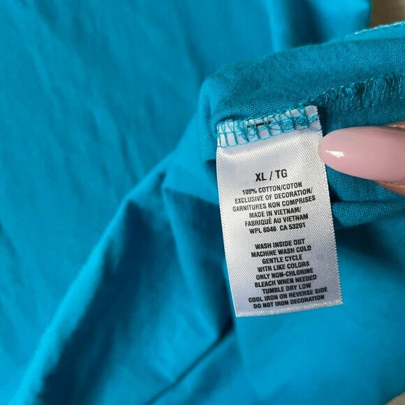 Deadstock Blue Embroidered Aeropostale Tee - Picture 4 of 8